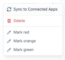 Sync context menu